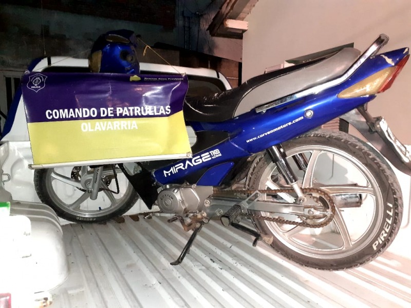 Aprehendieron a un menor que rob una moto